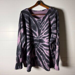 NWT Torrid Gray Purple Spiral Tie Dye Sweatshirt Size 5 (5X)